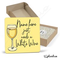 Personalisierter Weißweinuntersetzer, Personalisierter Untersetzer Geschenk Für Den Besten Freund, Weinliebhaber, Weingeschenk, Individuelles von Splashio