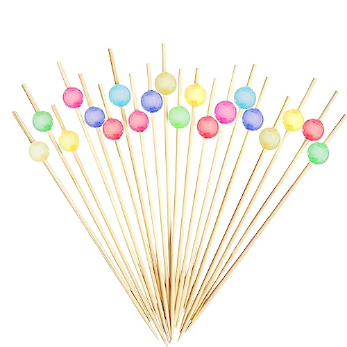 Spldsun 100 Stück Cocktailspieße, Spieße Fingerfood, Party Spieße, für Obst, Snacks, Hors d'oeuvres, Sandwiches (12cm) von Spldsun