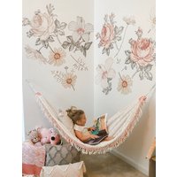 Pfirsiche Und Cremefarbener Minky Gefütterte Hängematte von SplendipityHammocks