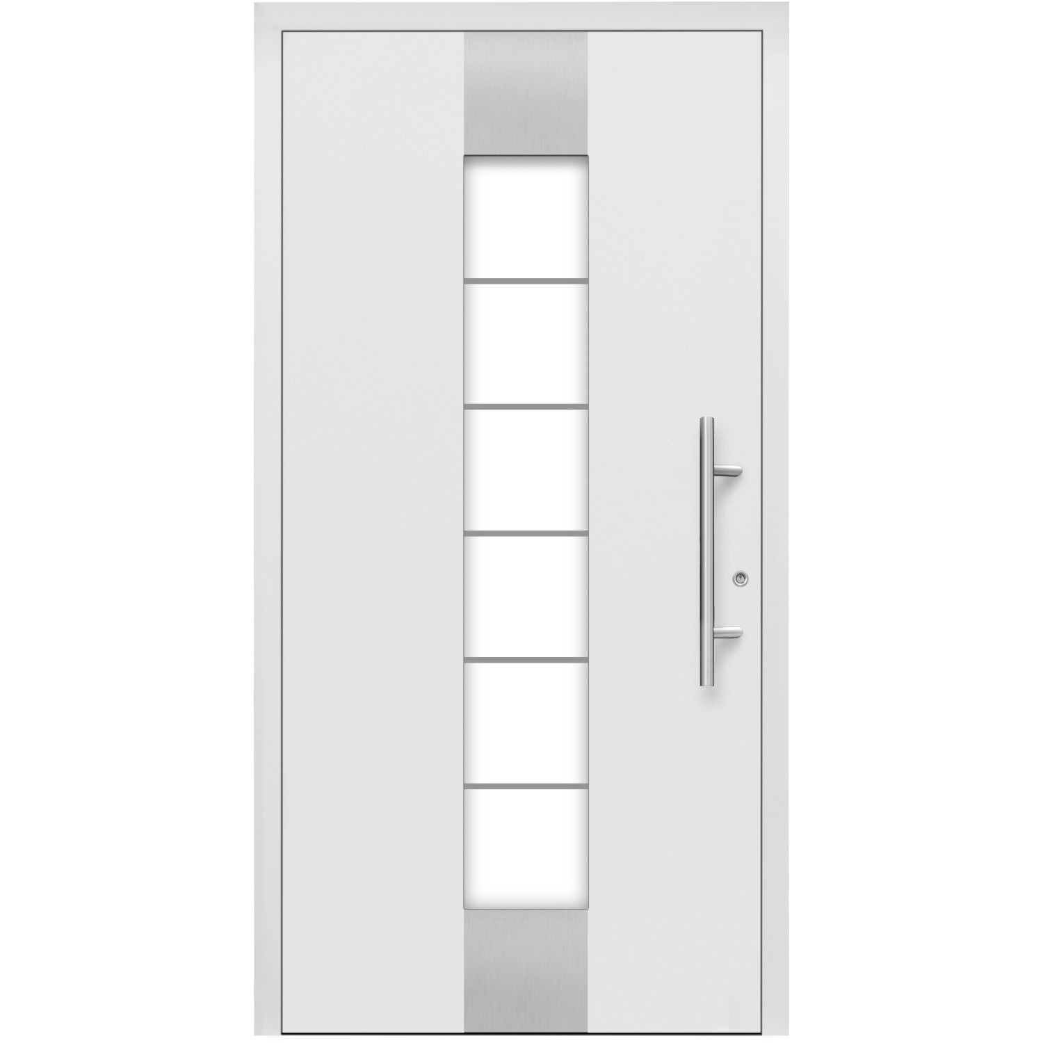 Aluminium-Haustür Moderno M310/B 110 x 210 cm Weiß Anschlag Rechts von Splendoor Moderno