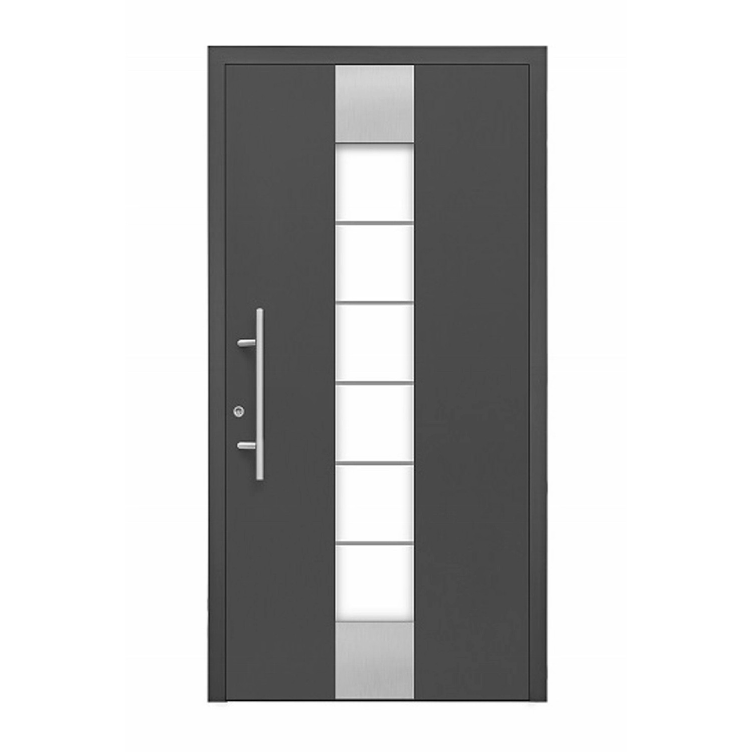 Aluminium-Haustür Moderno M310/P 110 x 210 cm Anthrazit Metallic Anschlag Links von Splendoor Moderno