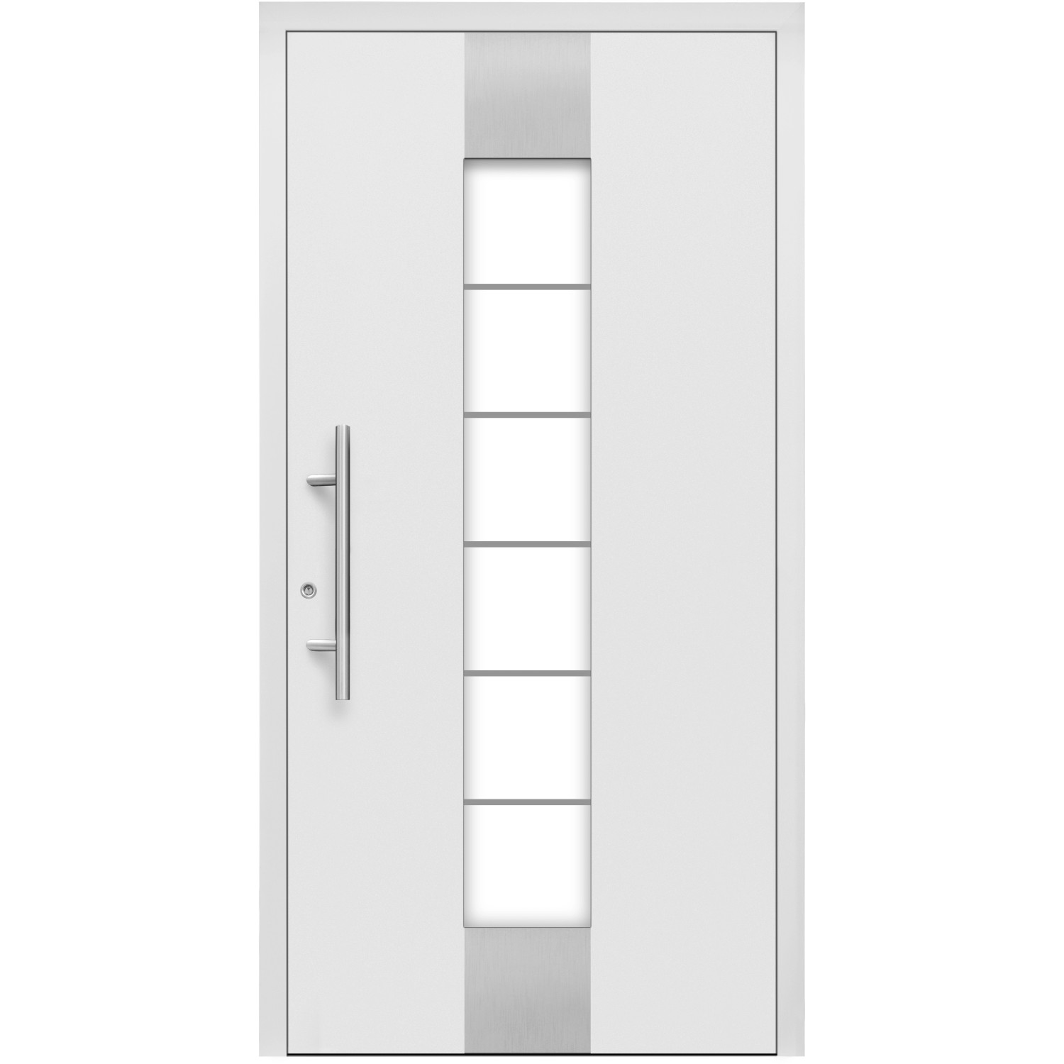 Aluminium-Haustür Moderno M310/P 110 x 210 cm Weiß Anschlag Links von Splendoor Moderno