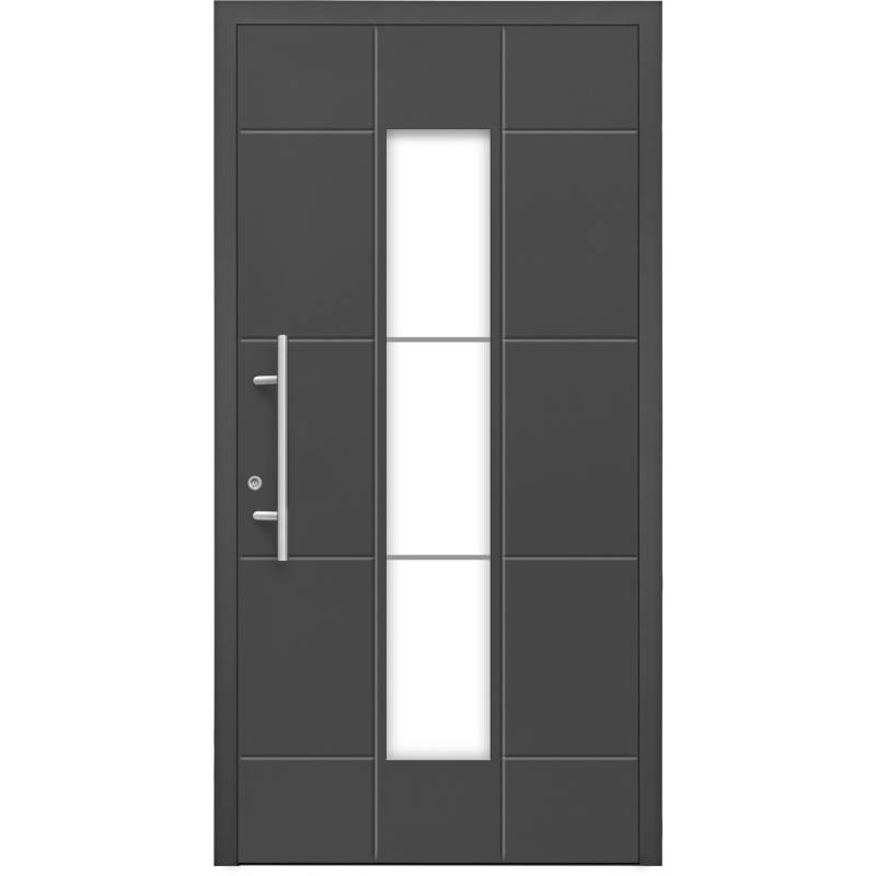 Aluminium-Haustür Moderno M350/B 110 x 210 cm Anthrazit Metallic Anschlag Links von Splendoor Moderno