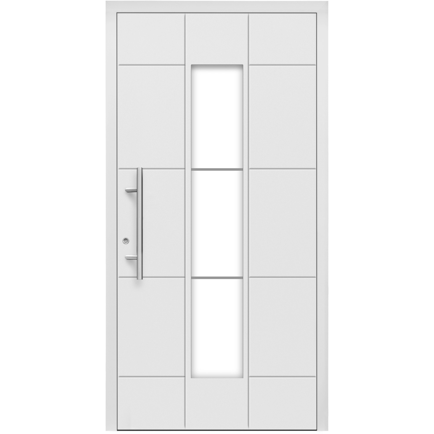 Aluminium-Haustür Moderno M350/P 110 x 210 cm Weiß Anschlag Links von Splendoor Moderno