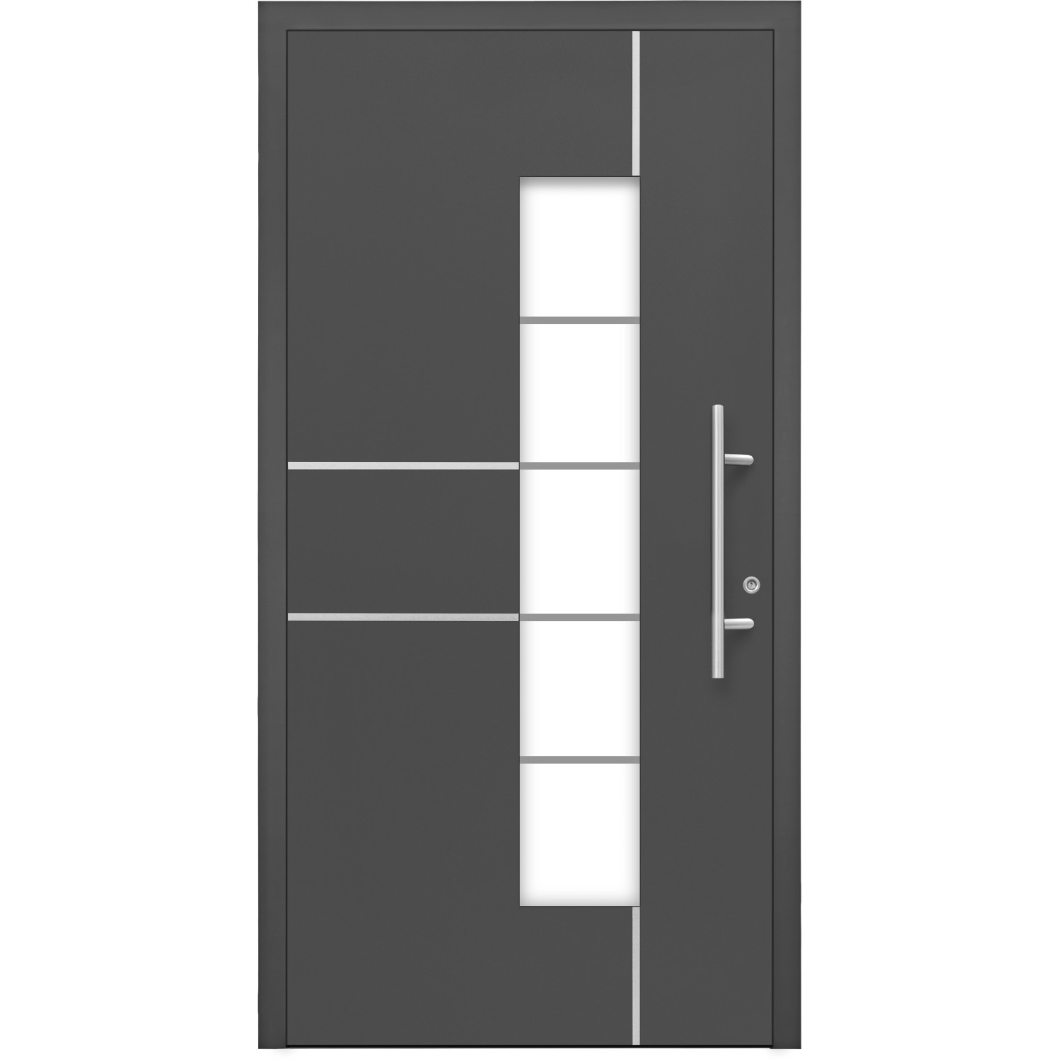 Aluminium-Haustür Moderno M360/B 110 x 210 cm Anthrazit Metallic Anschlag Rechts von Splendoor Moderno