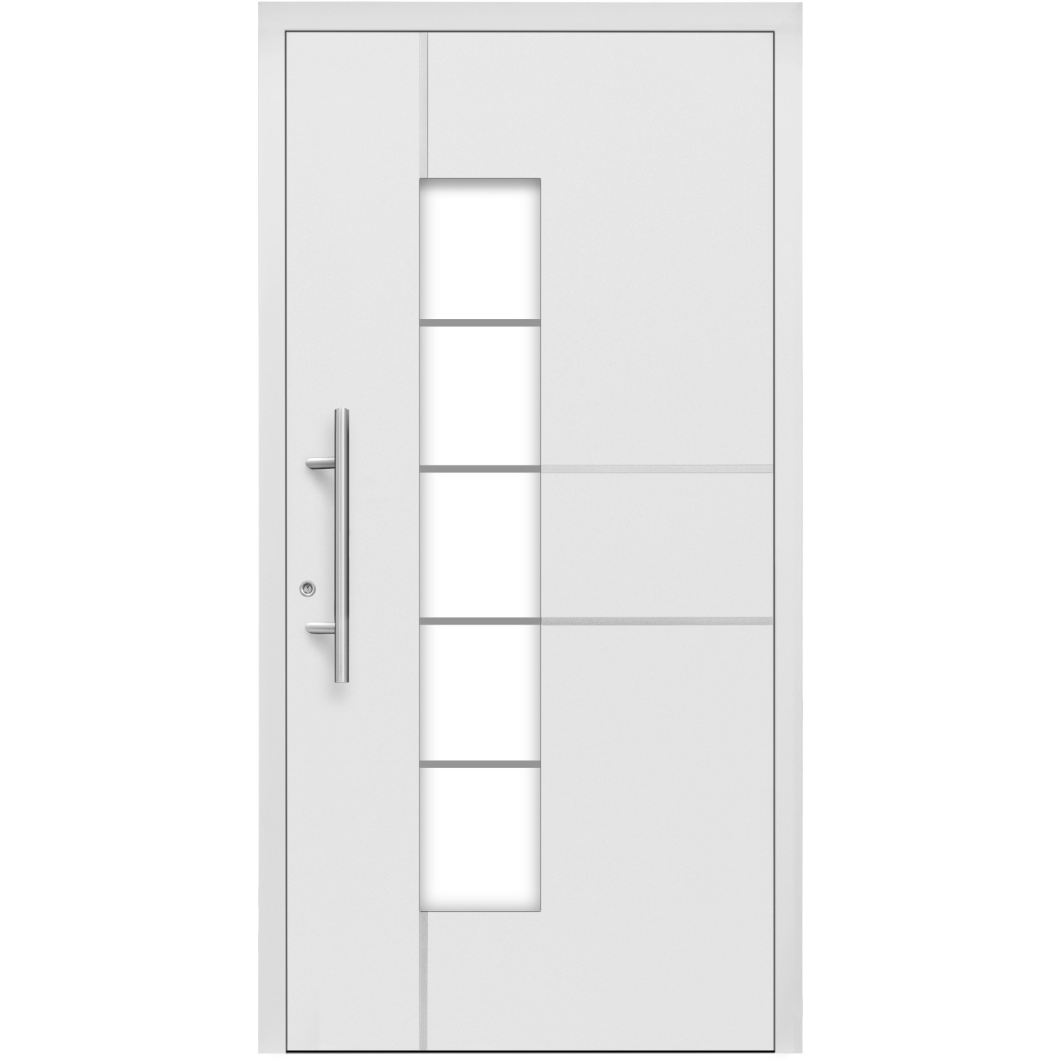 Aluminium-Haustür Moderno M360/B 110 x 210 cm Weiß Anschlag Links von Splendoor Moderno