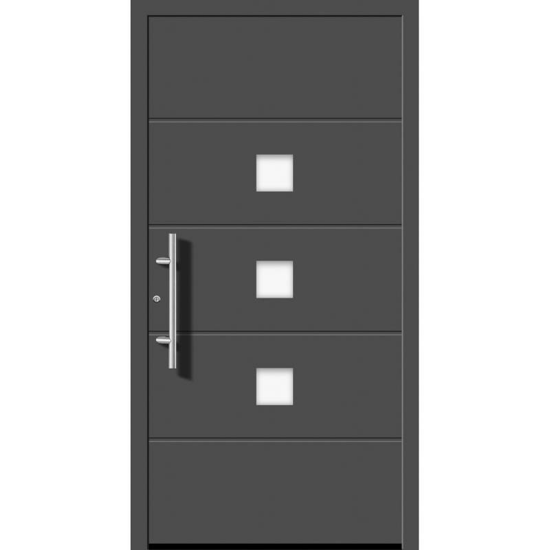 Aluminium-Haustür Moderno M380/P 110 x 210 cm Anthrazit Metallic Anschlag Links von Splendoor Moderno