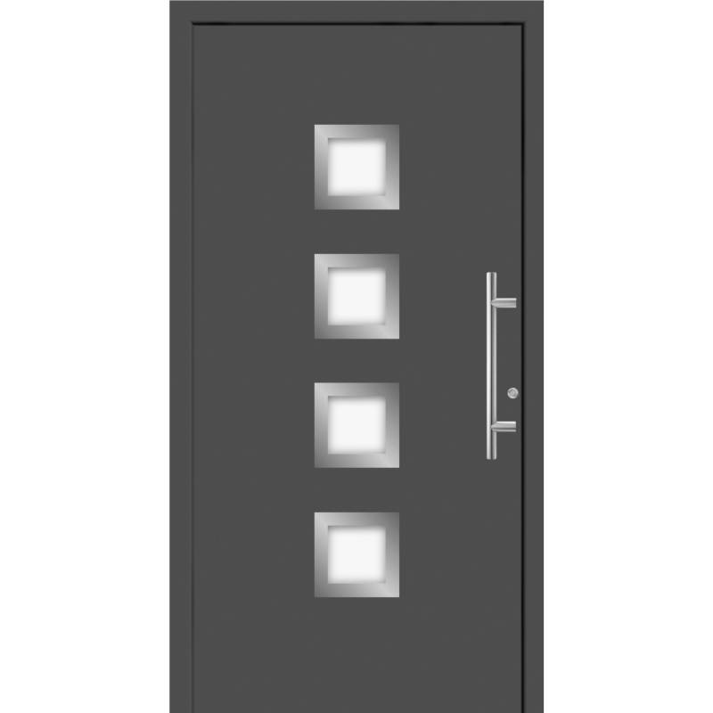 Aluminium-Haustür Moderno M430/B 110 x 210 cm Anthrazit Metallic Anschlag Rechts von Splendoor Moderno