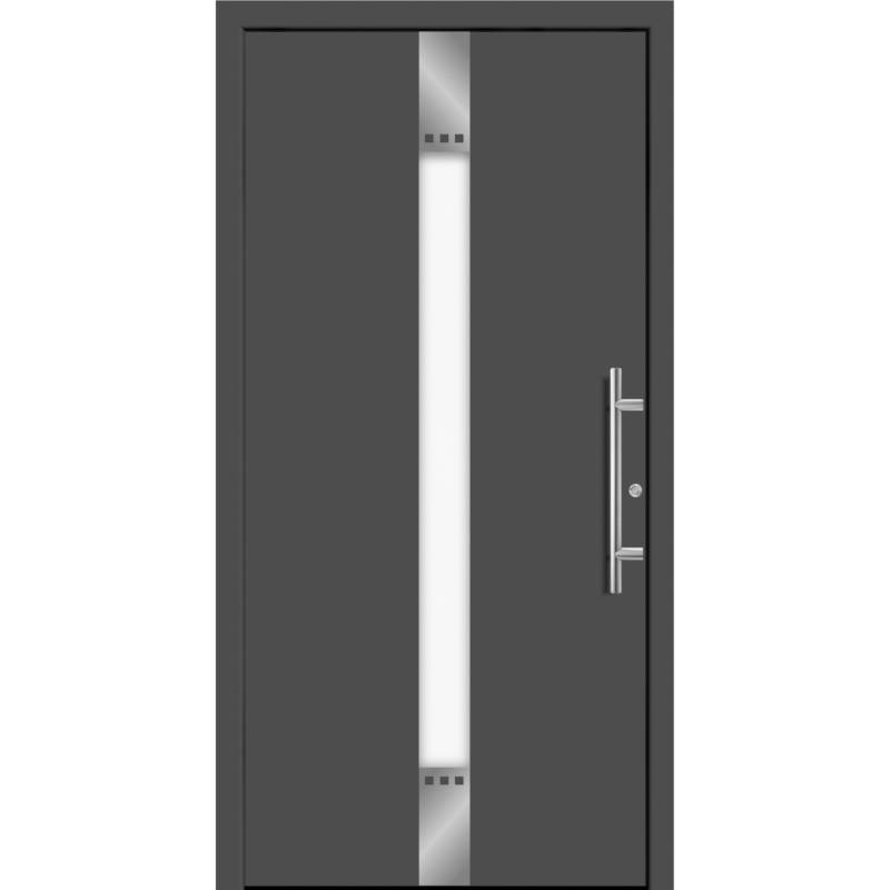 Aluminium-Haustür Moderno M440/P 110 x 210 cm Anthrazit Metallic Anschlag Rechts von Splendoor Moderno