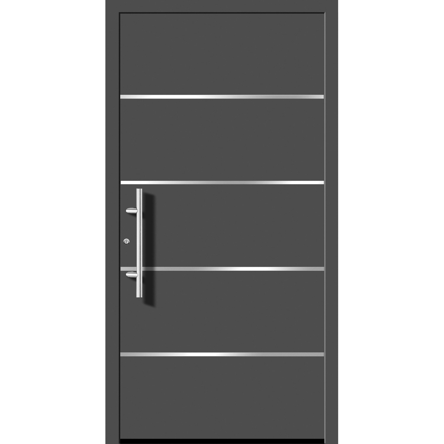 Aluminium-Haustür Moderno M460/P 110 x 210 cm Anthrazit Metallic Anschlag Links von Splendoor Moderno