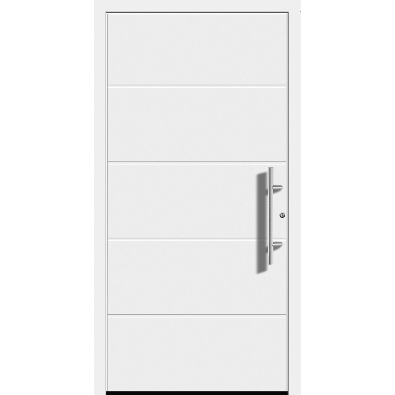 Aluminium-Haustür Moderno M470/P 110 x 210 cm Weiß Anschlag Rechts von Splendoor Moderno