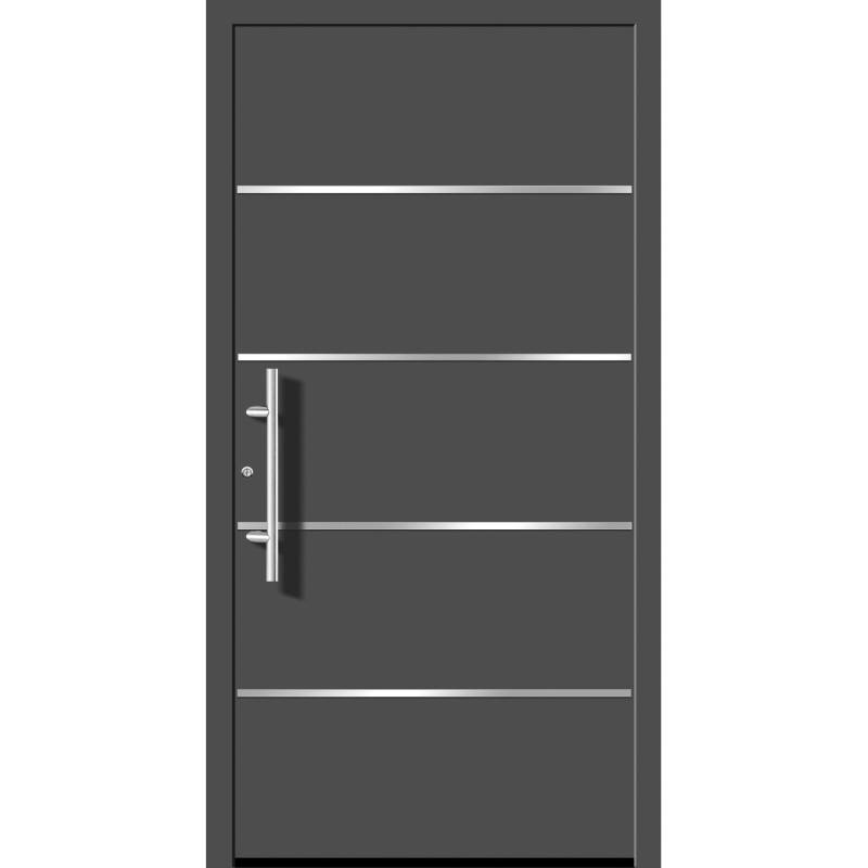 Aluminium-Haustür Moderno M480/B 110 x 210 cm Anthrazit Metallic Anschlag Links von Splendoor Moderno