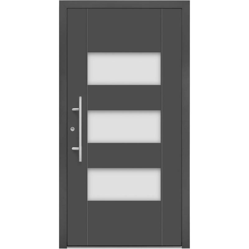 Aluminium-Haustür Moderno M500/B 110 cm x 210 cm Anthrazit Metallic Anschlag L von Splendoor Moderno