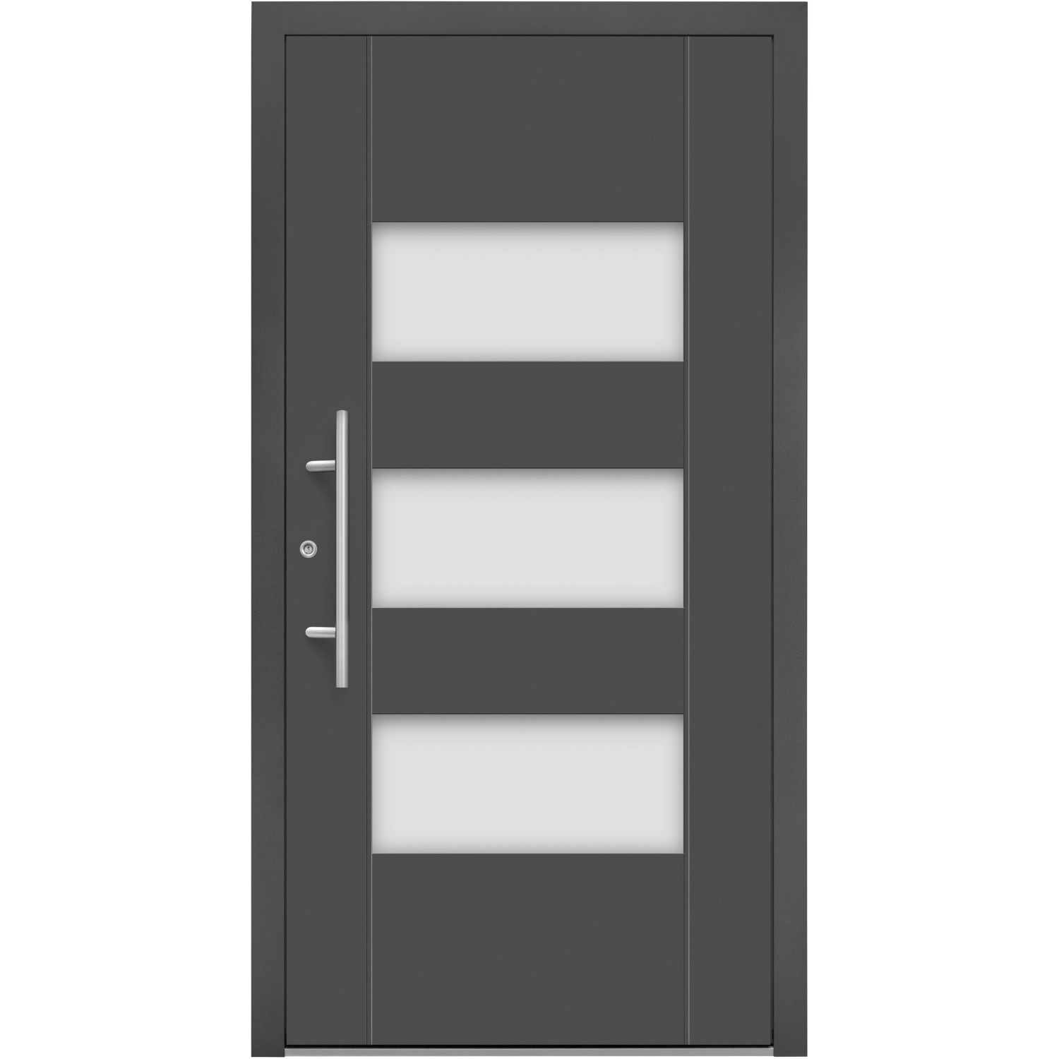 Aluminium-Haustür Moderno M500/P 110 cm x 210 cm Anthrazit Metallic Anschlag L von Splendoor Moderno