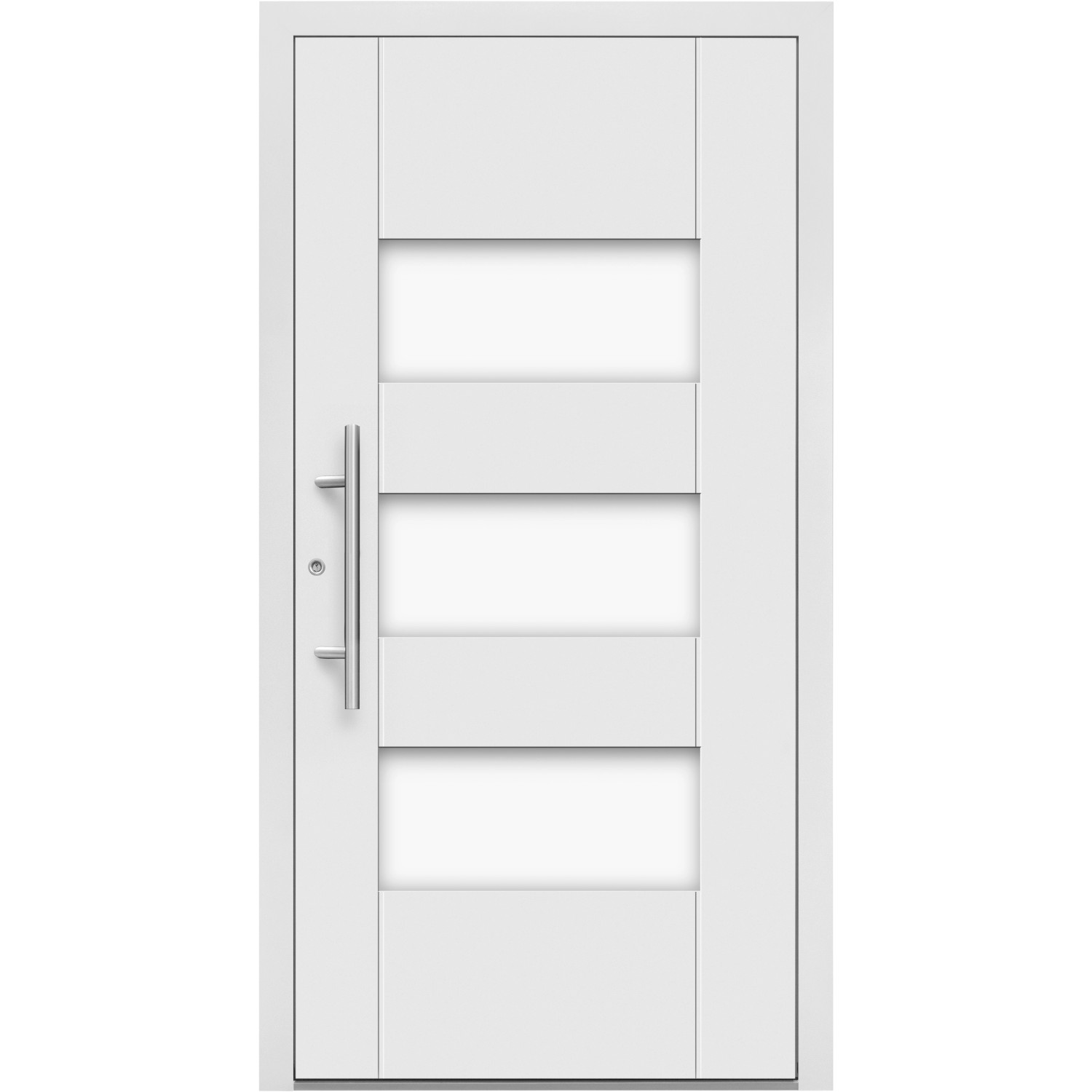 Aluminium-Haustür Moderno M500/P 110 cm x 210 cm Weiß Anschlag Links von Splendoor Moderno