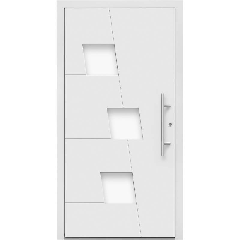 Aluminium-Haustür Moderno M550/B 110 cm x 210 cm Weiß Anschlag Rechts von Splendoor Moderno