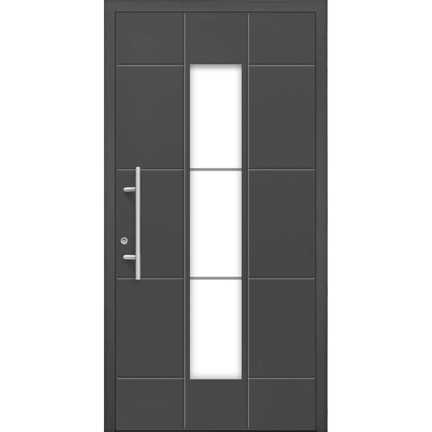 Aluminium Sicherheitshaustür Moderno RC3 M350 Premium 110 x 210 cm Anschlag L von Splendoor Moderno