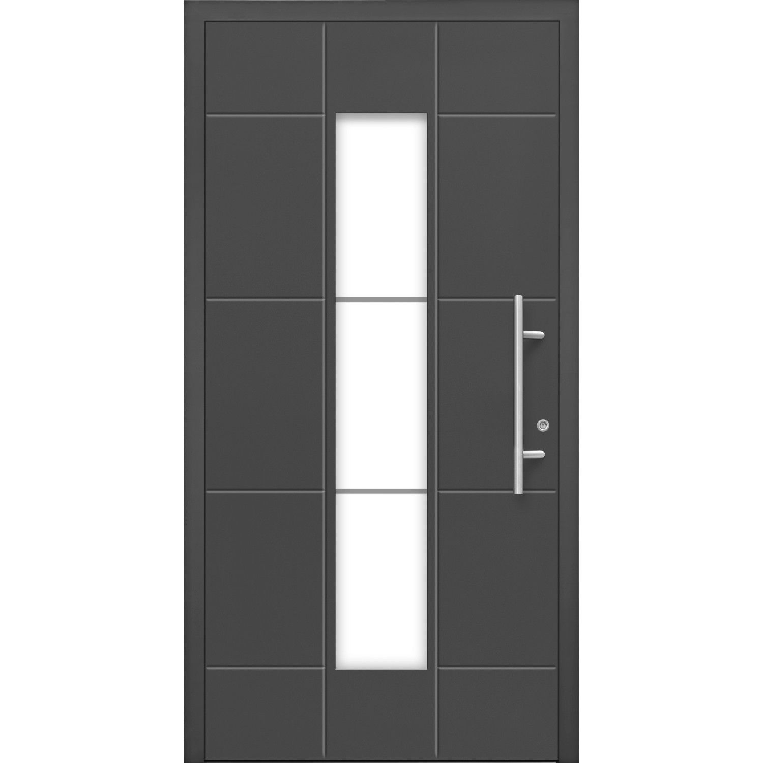 Sicherheits-Haustür Moderno Premium RC3M350 Aluminium 110 cm x 210 cm DIN Rechts von Splendoor Moderno