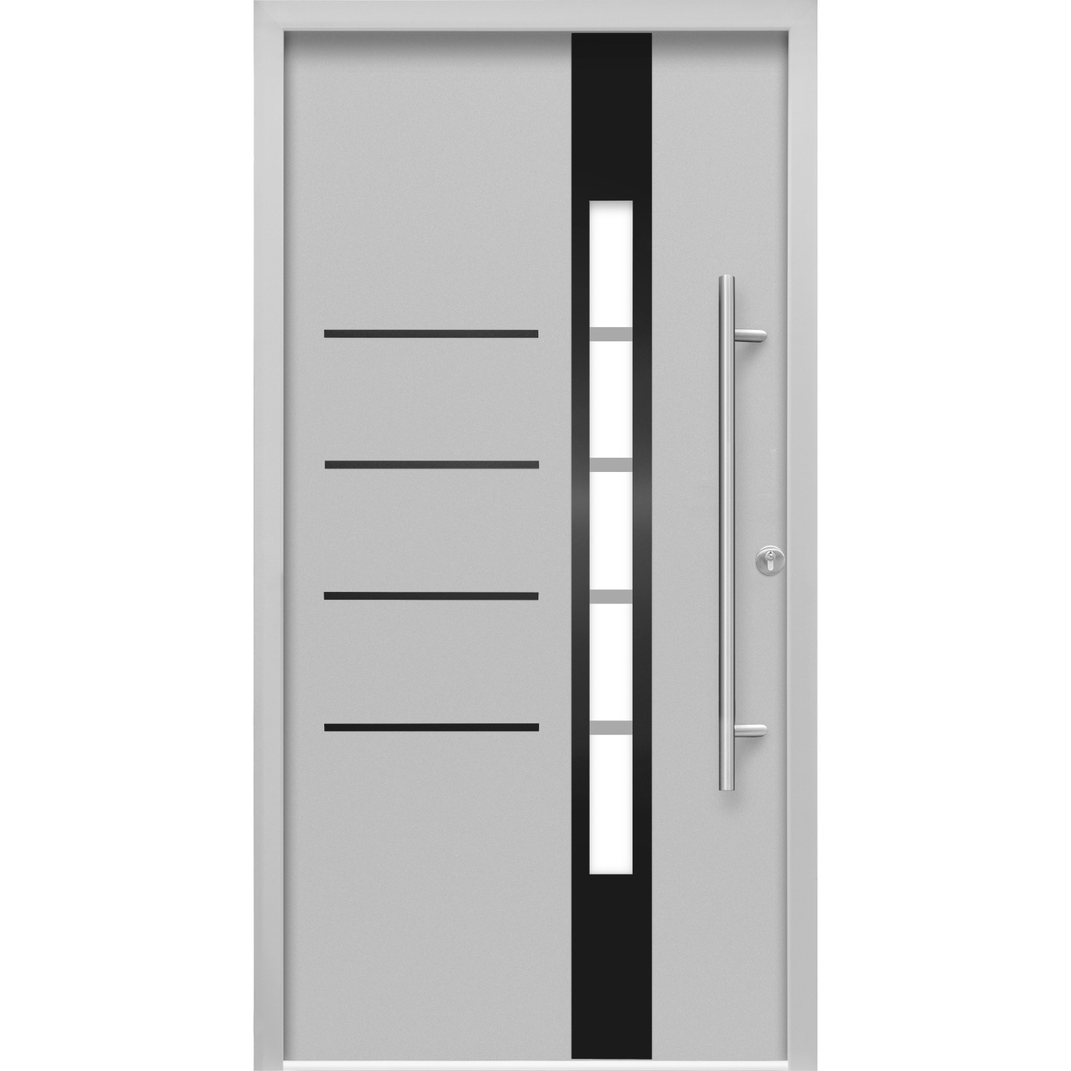 Splendoor Thermospace Haustür Berlin Prime 100x210 cm Grau-Schwarz R von Splendoor Thermospace