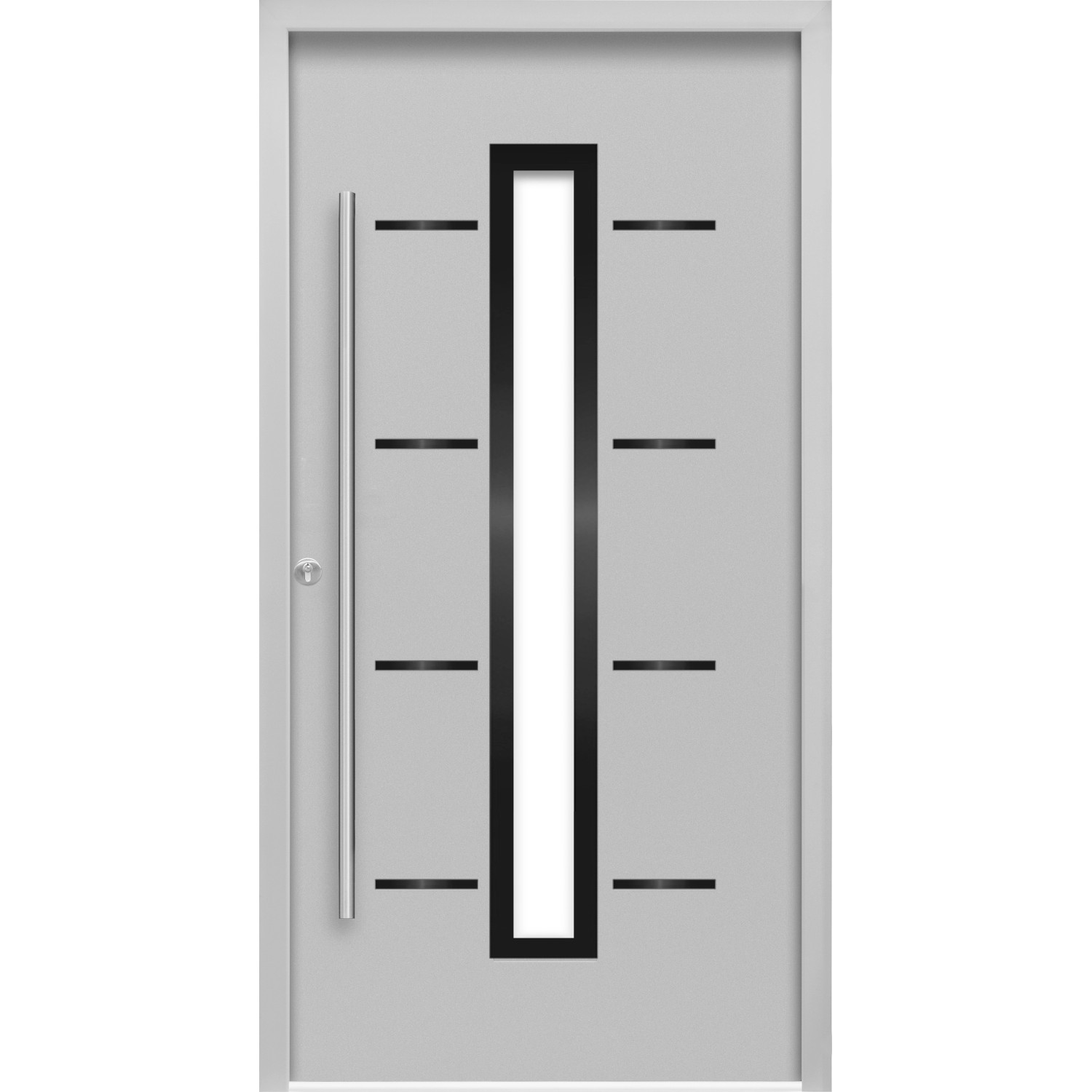 Haustür ThermoSpace Prime Milano 110 cm x 210 cm Grau Anschlag L von Splendoor Thermospace