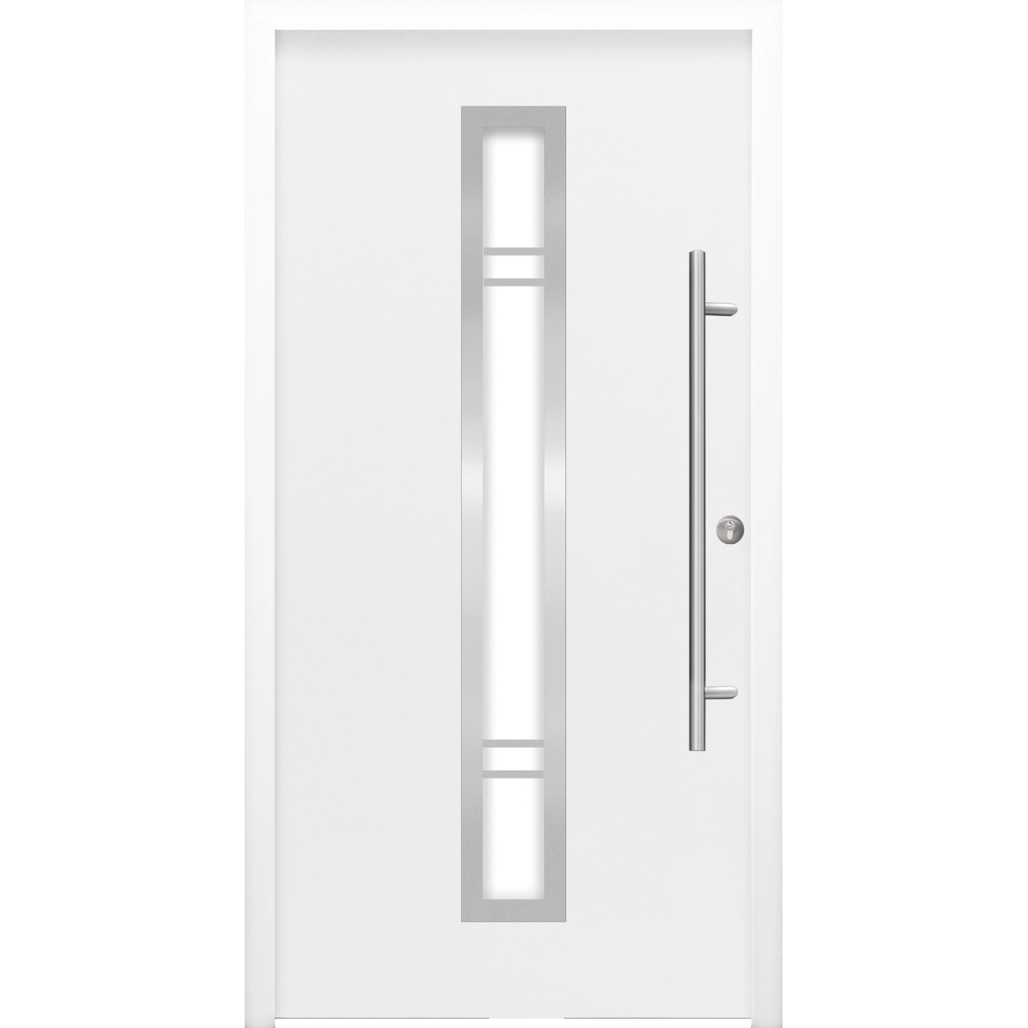 Haustür ThermoSpace Prime Palermo 100 cm x 210 cm Weiß Anschlag R von Splendoor Thermospace