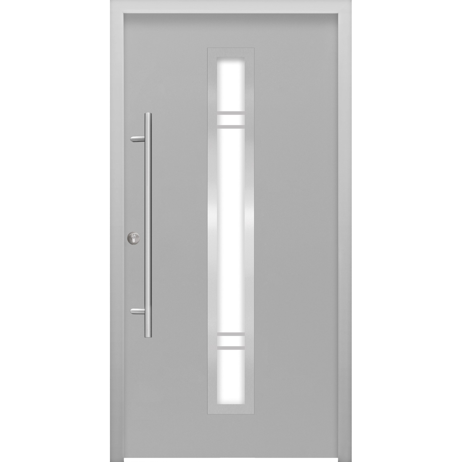 Haustür ThermoSpace Prime Palermo 110 cm x 210 cm Grau Anschlag L von Splendoor Thermospace