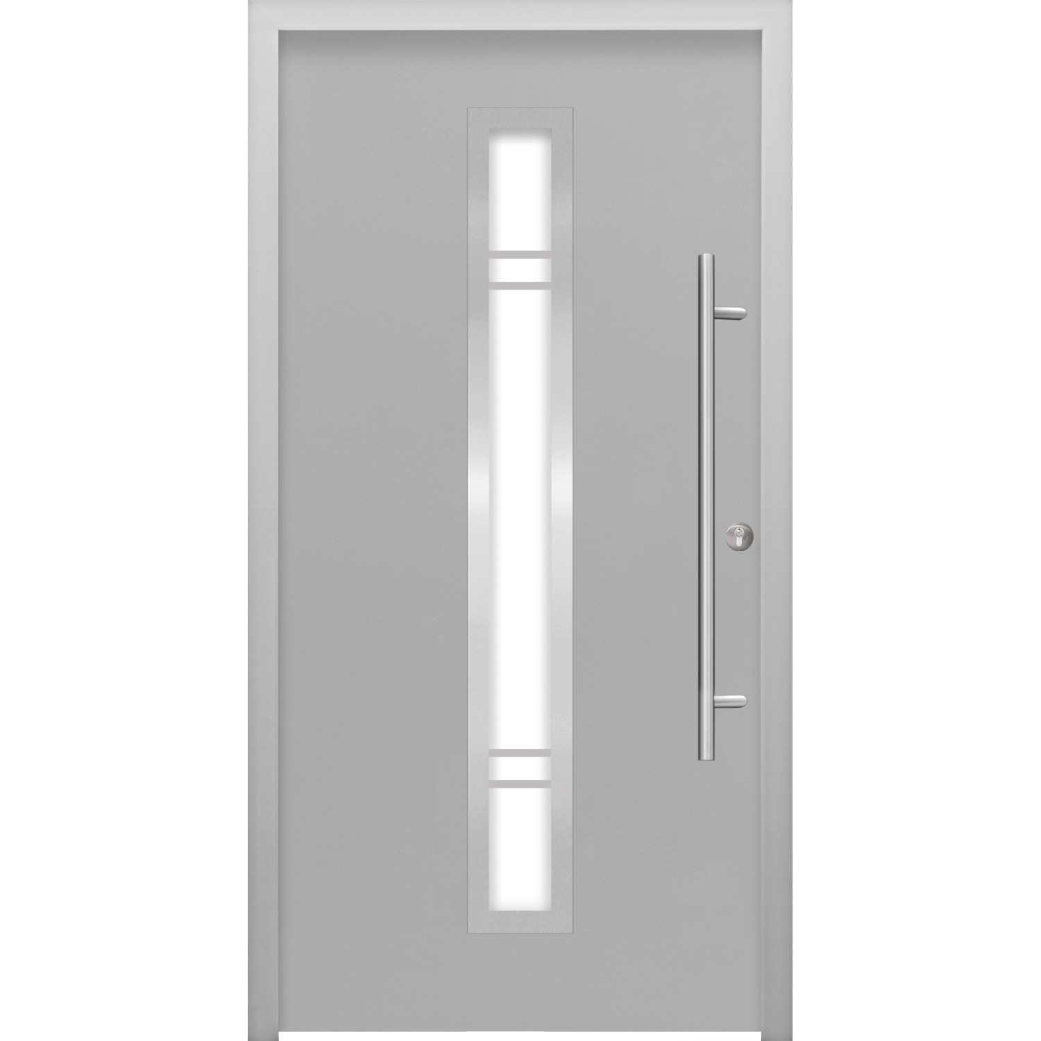 Haustür ThermoSpace Prime Palermo 110 cm x 210 cm Grau Anschlag R von Splendoor Thermospace