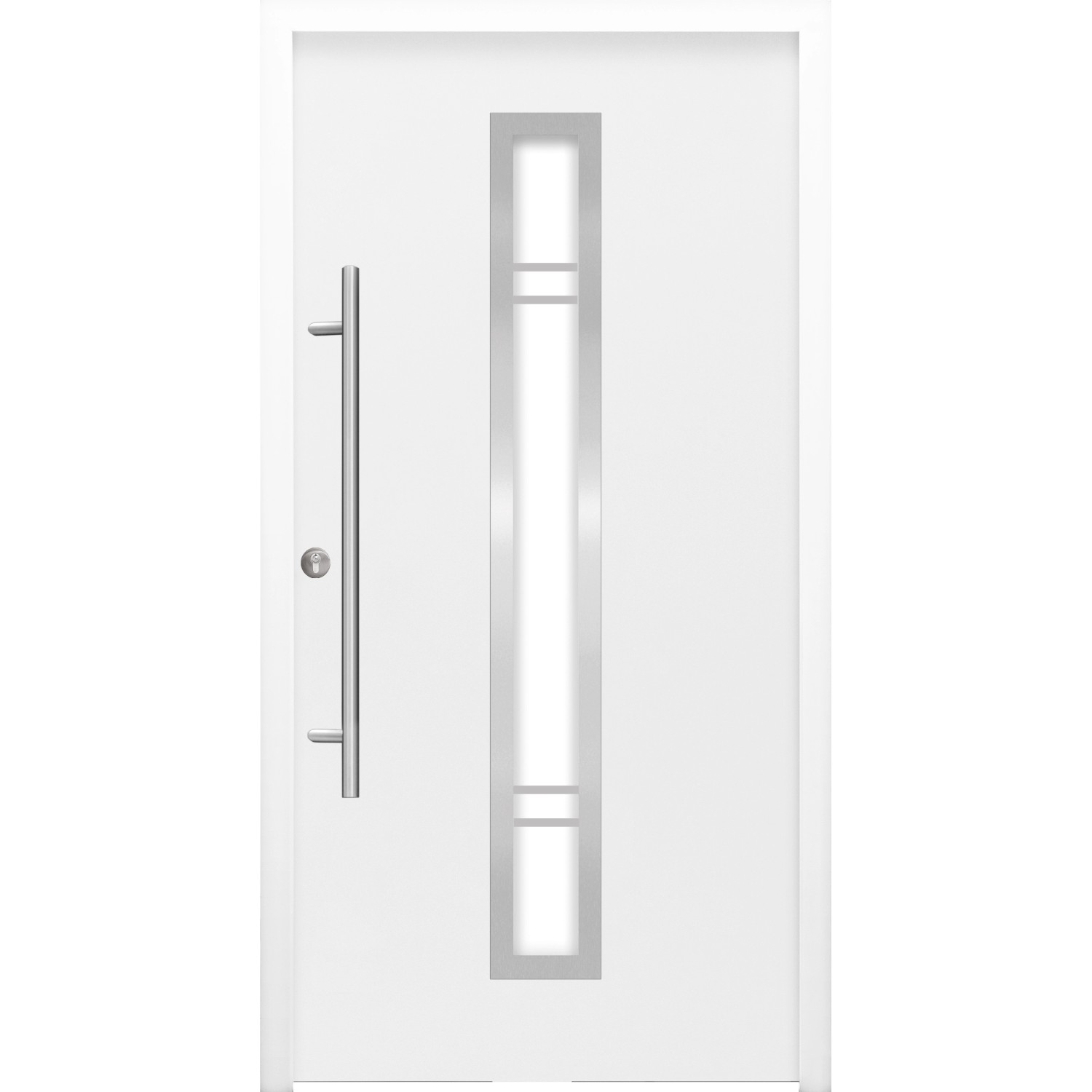 Haustür ThermoSpace Prime Palermo 110 cm x 210 cm Weiß Anschlag L von Splendoor Thermospace