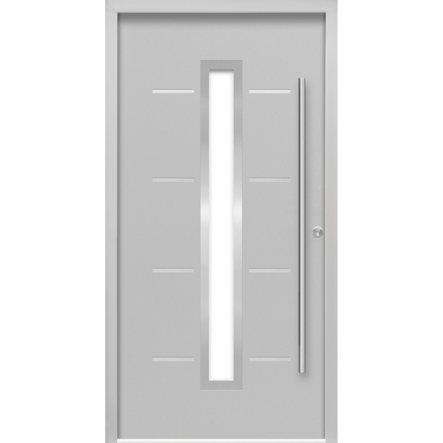 Haustür Thermospace Milano Prime 100 cm x 210 cm Grau Anschlag R von Splendoor Thermospace