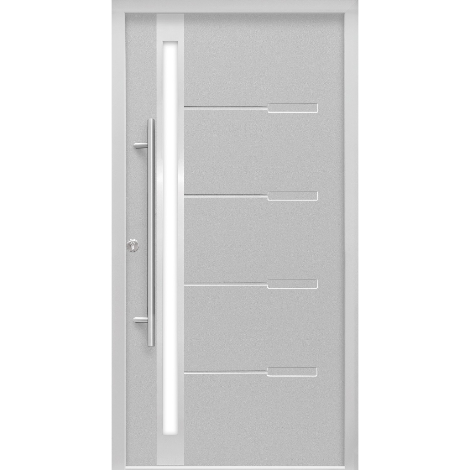Haustür Thermospace Neapel Prime 110 cm x 210 cm Grau Anschlag L von Splendoor Thermospace
