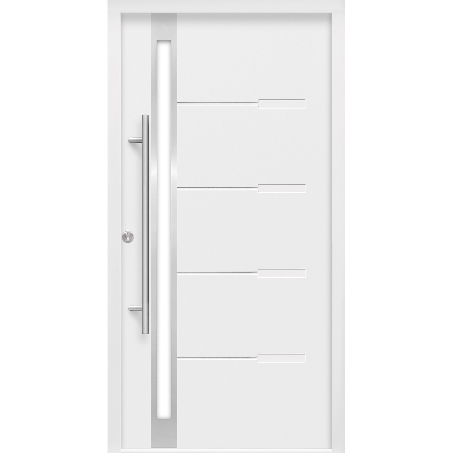 Haustür Thermospace Neapel Prime 110 cm x 210 cm Weiß Anschlag L von Splendoor Thermospace