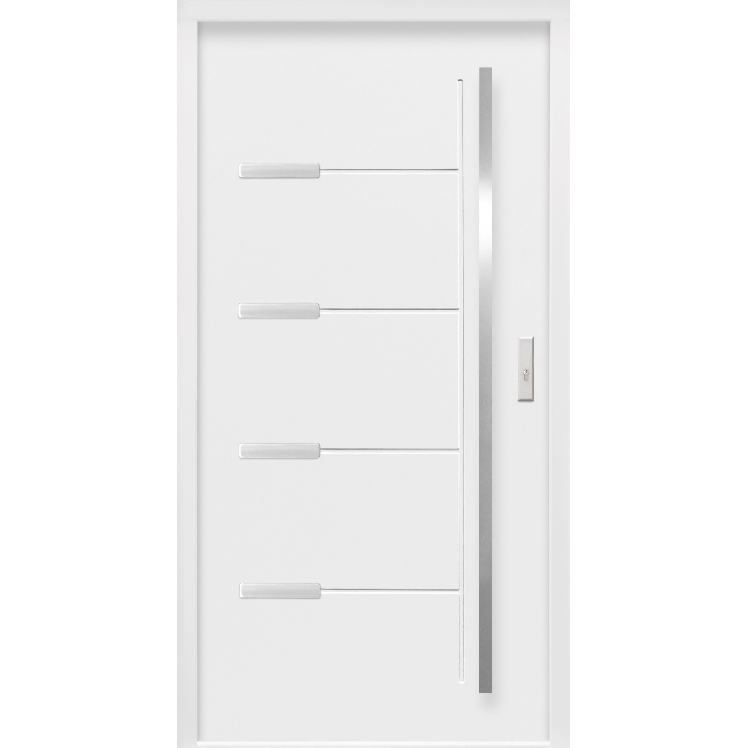 Haustür Thermospace Oslo Prime 100 cm x 210 cm Weiß Anschlag R von Splendoor Thermospace