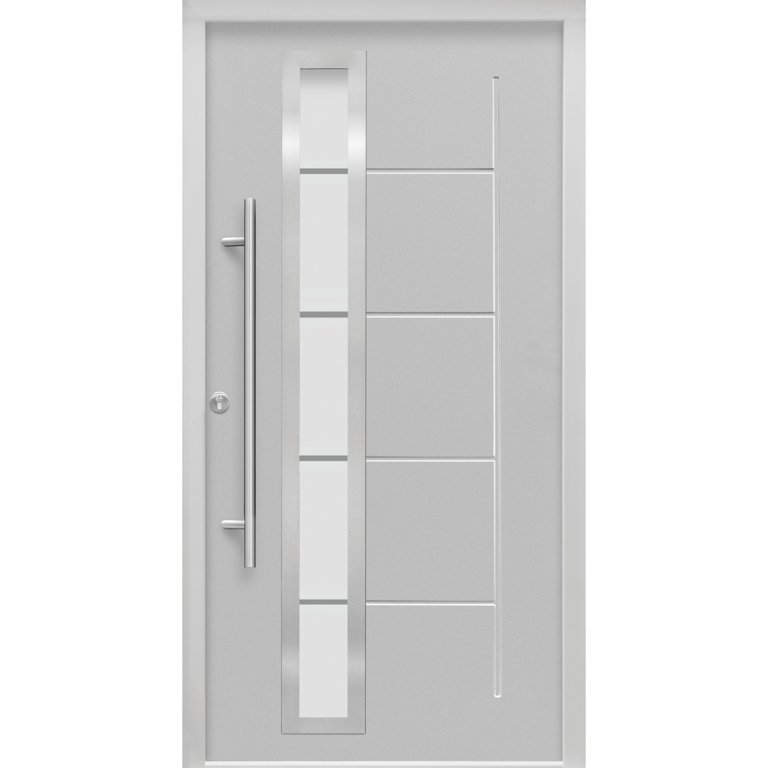 Haustür Thermospace Paris Prime 100 cm x 210 cm Grau Anschlag L von Splendoor Thermospace