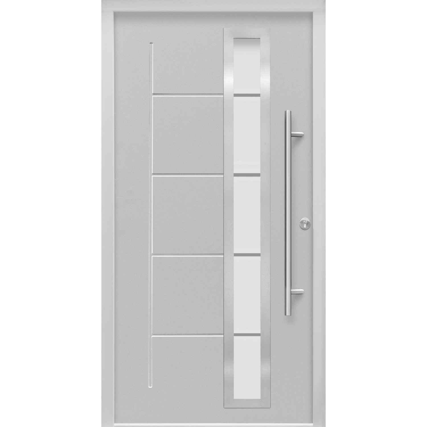 Haustür Thermospace Paris Prime 100 cm x 210 cm Grau Anschlag R von Splendoor Thermospace