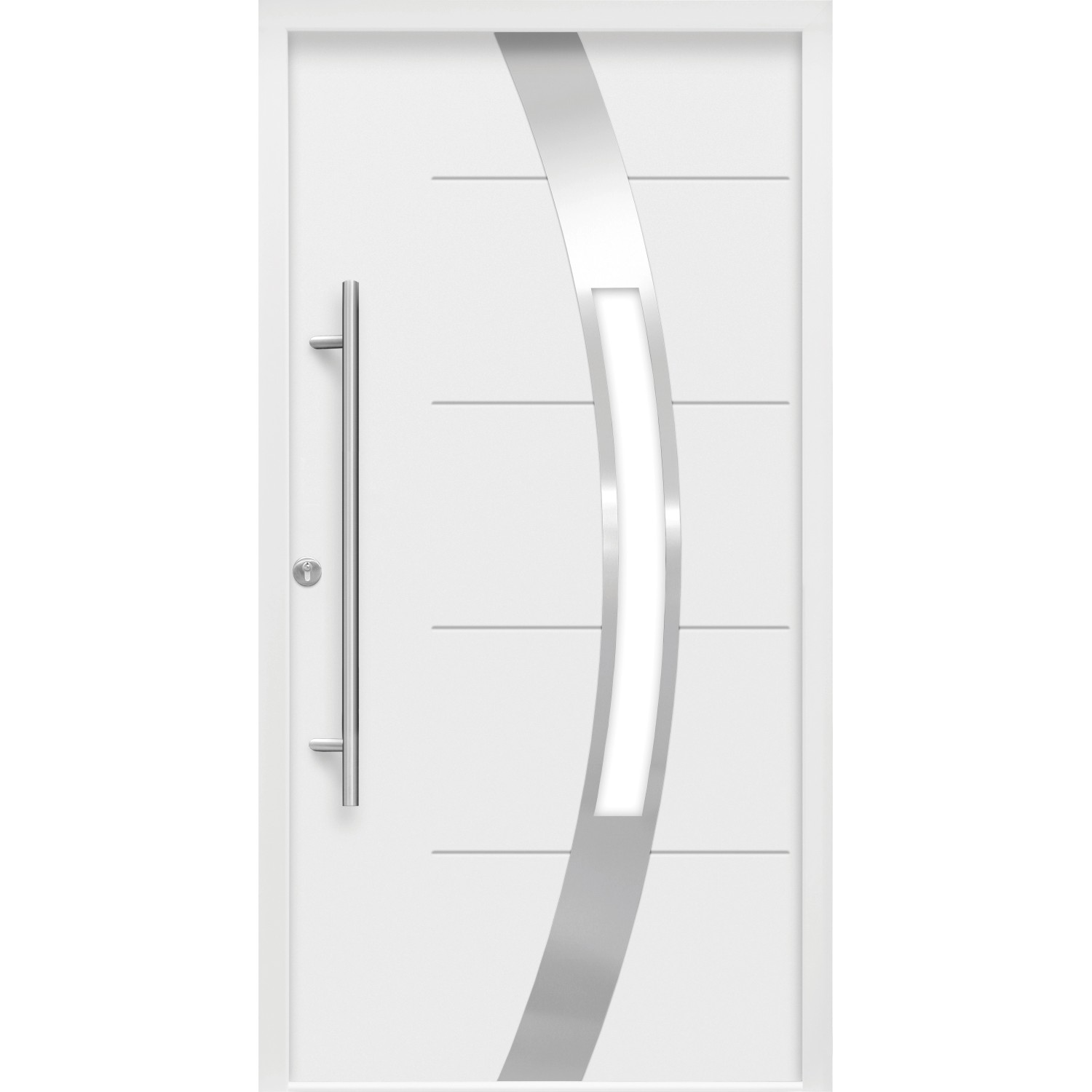 Haustür Thermospace Prag Prime 100 cm x 210 cm Weiß Anschlag L von Splendoor Thermospace