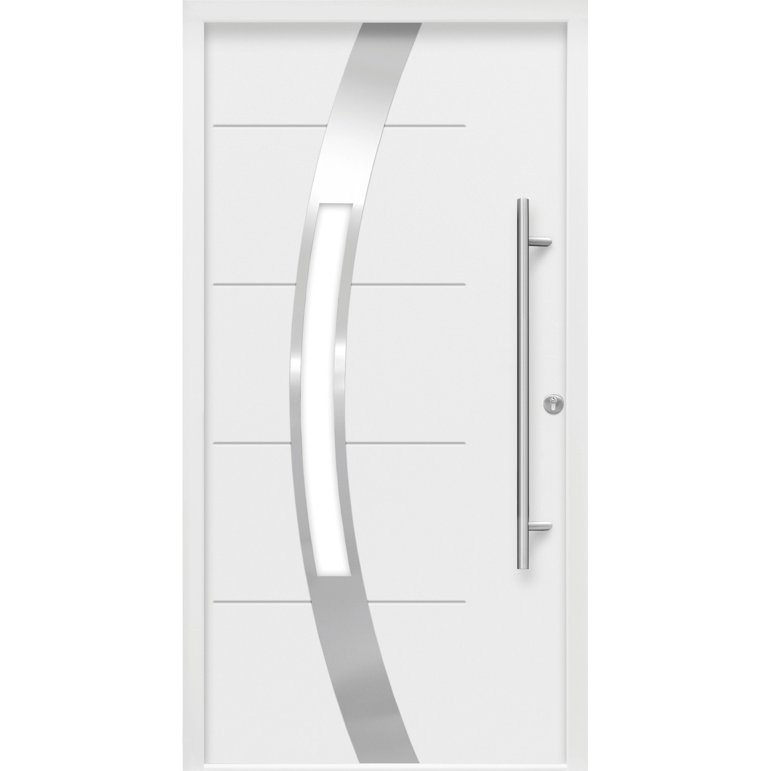 Haustür Thermospace Prag Prime 110 cm x 210 cm Weiß Anschlag R von Splendoor Thermospace