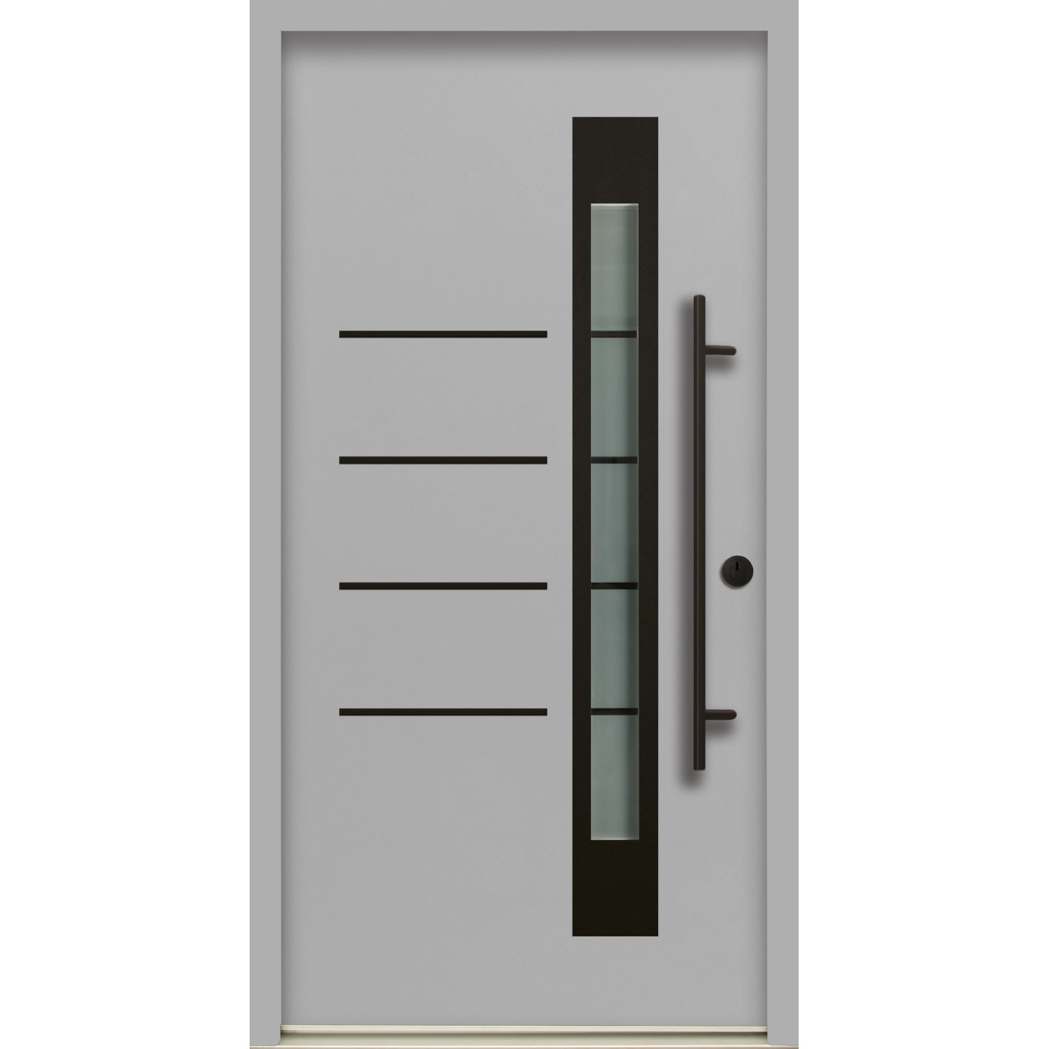 Splendoor Thermospace Sicherheits-Haustür Berlin Prime RC2 Grau 100x210 cm R von Splendoor Thermospace