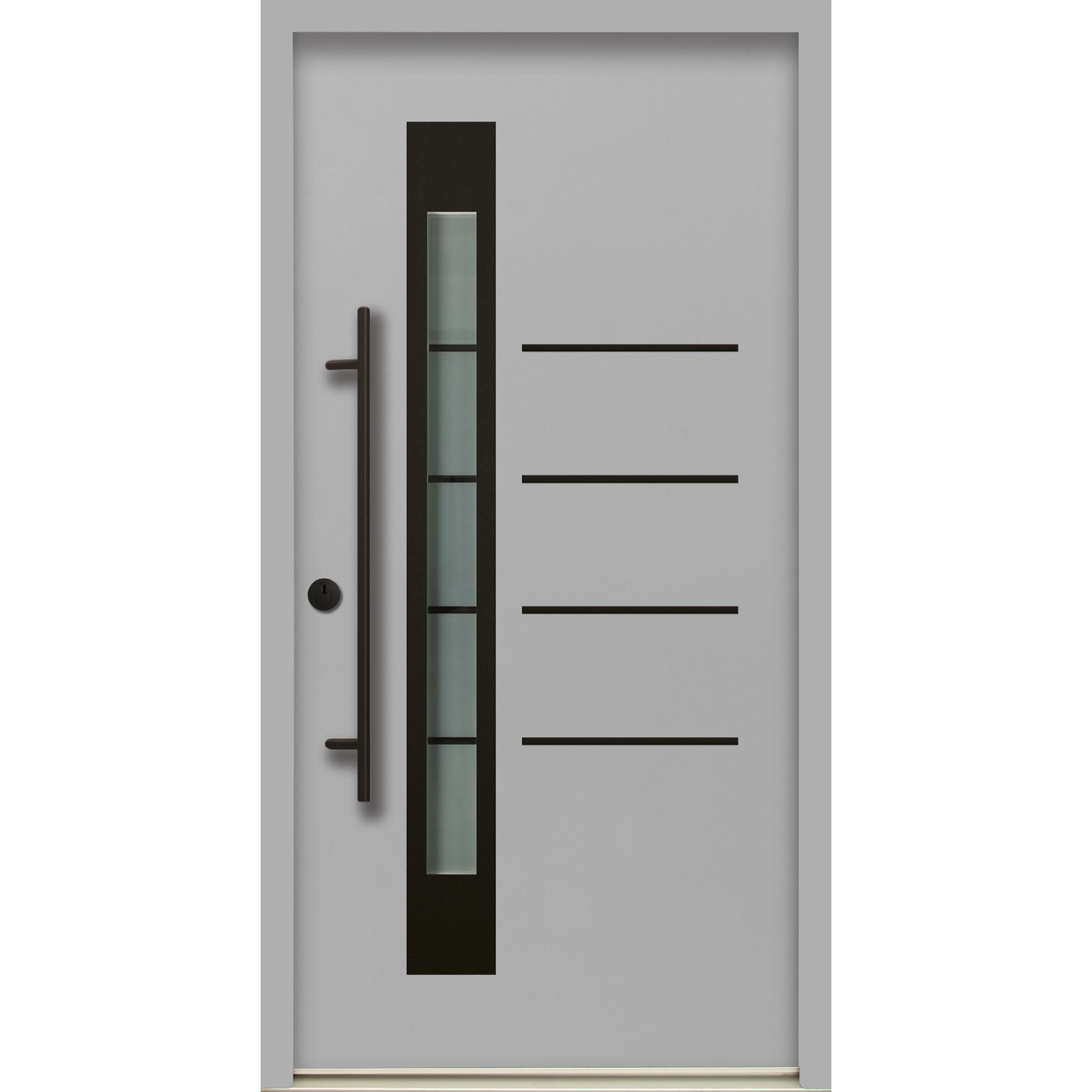 Splendoor Thermospace Sicherheits-Haustür Berlin Prime RC2K Grau 110x210 cm L von Splendoor Thermospace