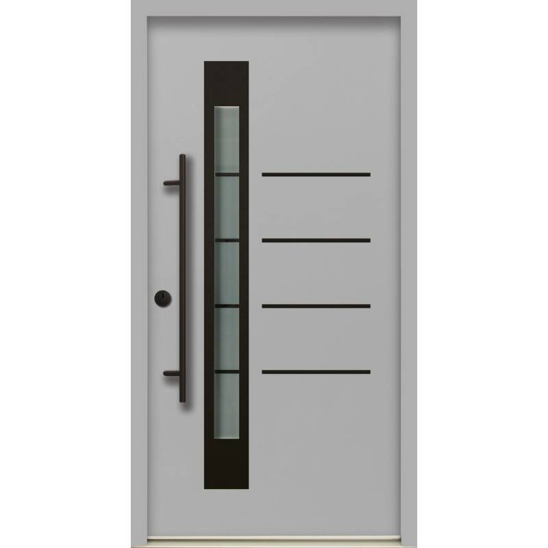 Splendoor Thermospace Sicherheits-Haustür Berlin Prime RC2K Grau 110x210 cm L von Splendoor Thermospace