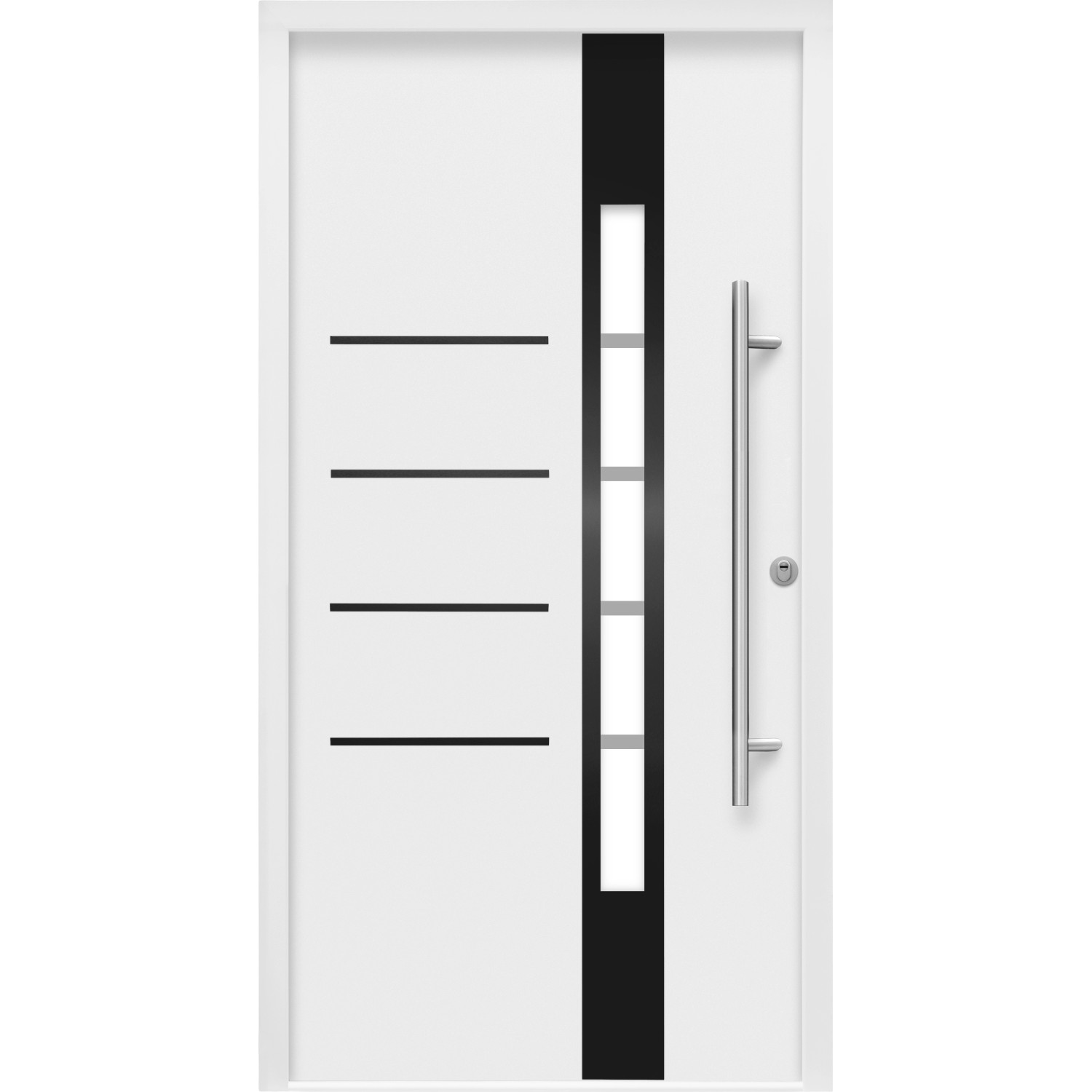 Splendoor Thermospace Sicherheits-Haustür Berlin Prime RC2K Weiß 110x210 cm R von Splendoor Thermospace