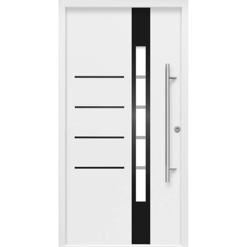 Splendoor Thermospace Sicherheits-Haustür Berlin Prime RC2K Weiß 110x210 cm R von Splendoor Thermospace