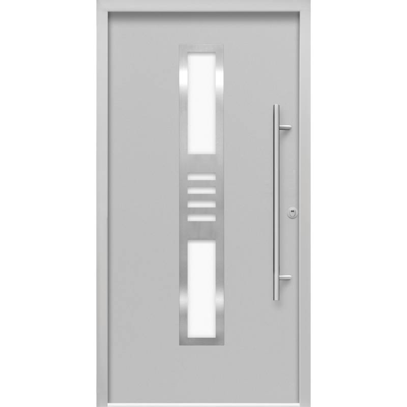 Sicherheits-Haustür ThermoSpace Köln Prime RC2 Grau 110 x 210 cm Anschlag R von Splendoor Thermospace