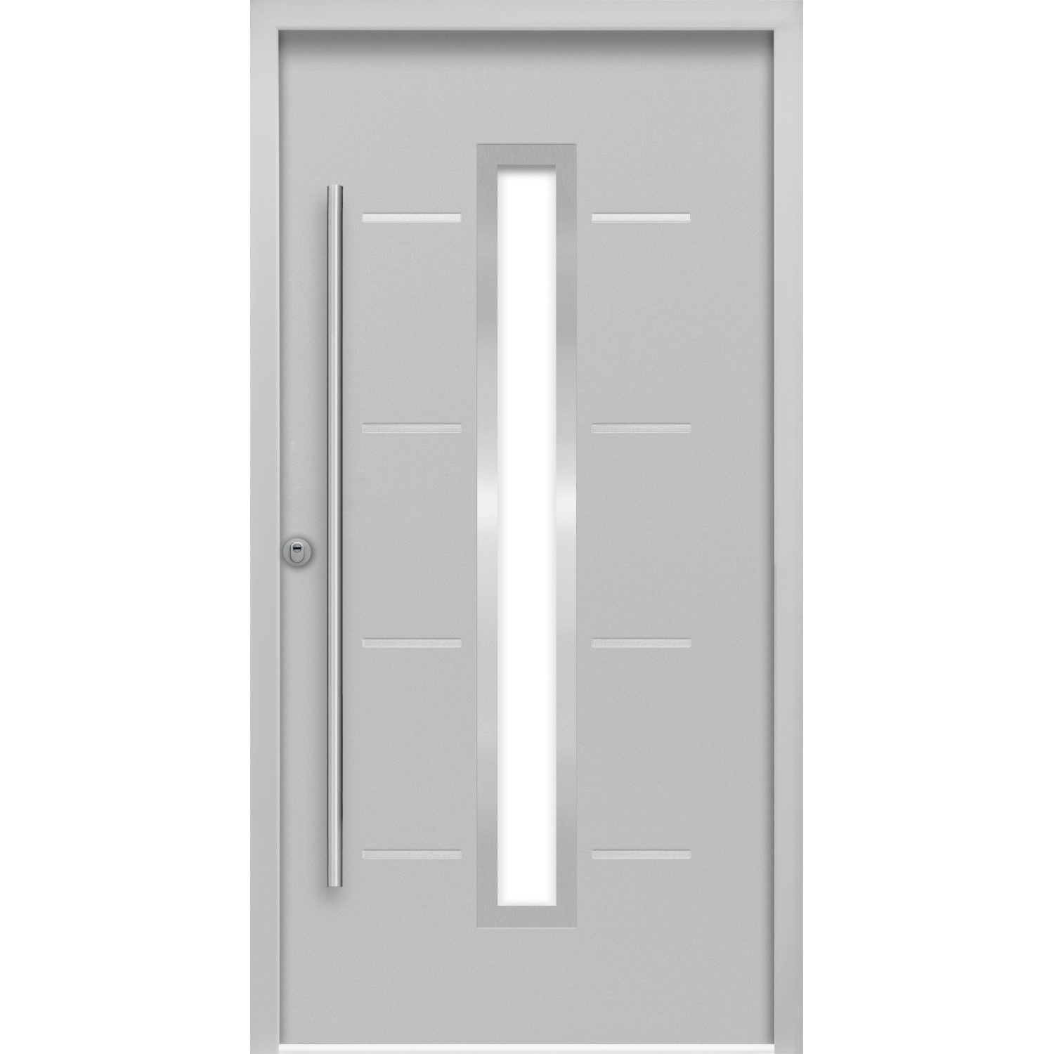 Sicherheits-Haustür ThermoSpace Milano Prime RC2 Komfort Grau 100 x 210 cm L von Splendoor Thermospace