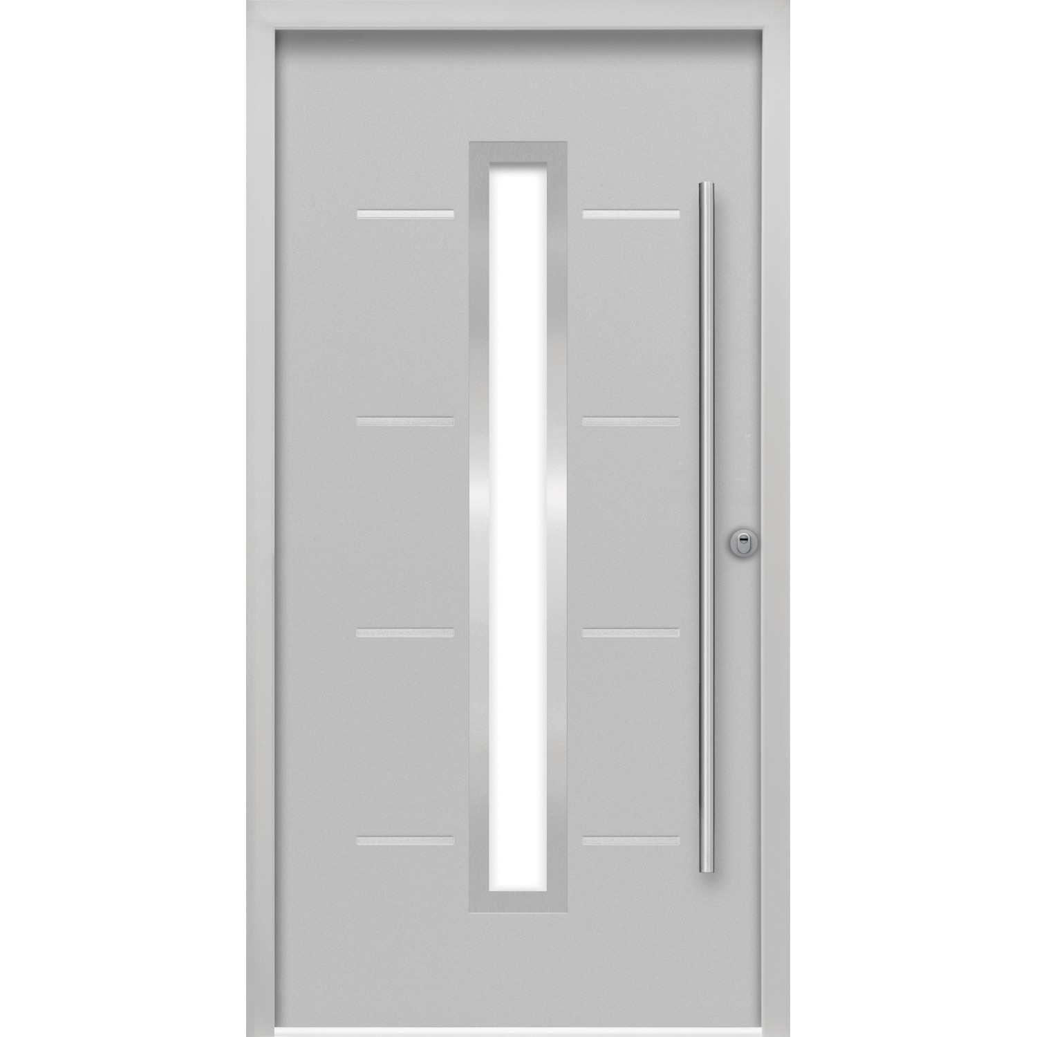 Sicherheits-Haustür ThermoSpace Milano Prime RC2 Komfort Grau 110 x 210 cm R von Splendoor Thermospace