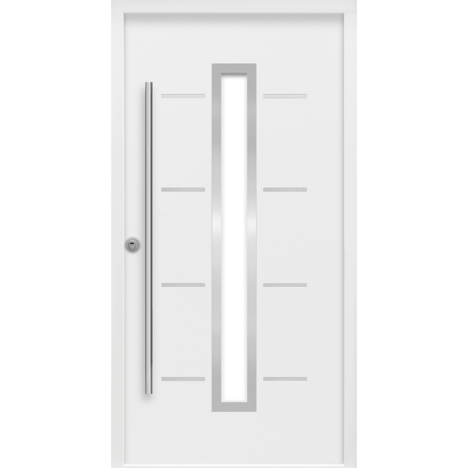 Sicherheits-Haustür ThermoSpace Milano Prime RC2 Komfort Weiß 110 x 210 cm L von Splendoor Thermospace