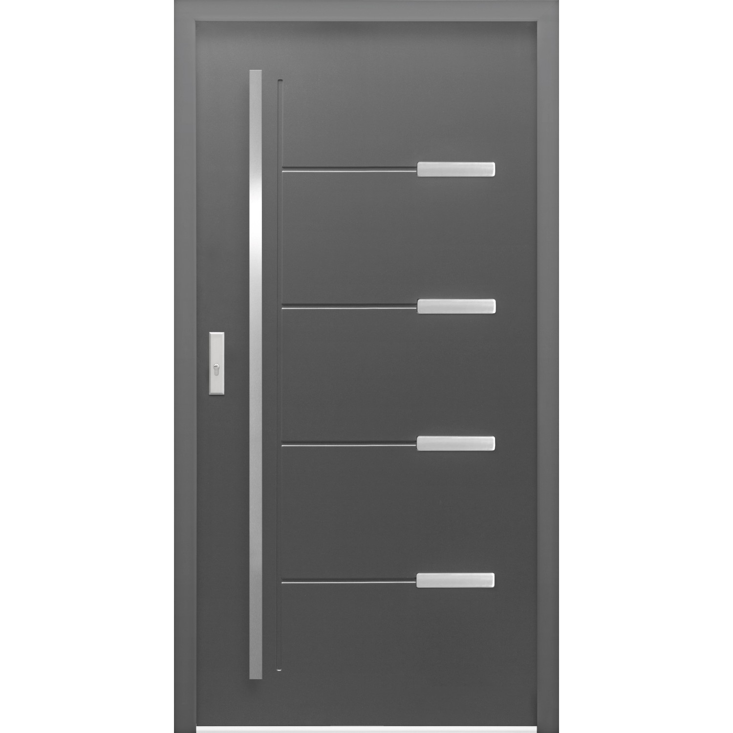 Sicherheits-Haustür ThermoSpace Oslo Prime RC2 Anthrazit 100 x 210 cm Anschlag L von Splendoor Thermospace