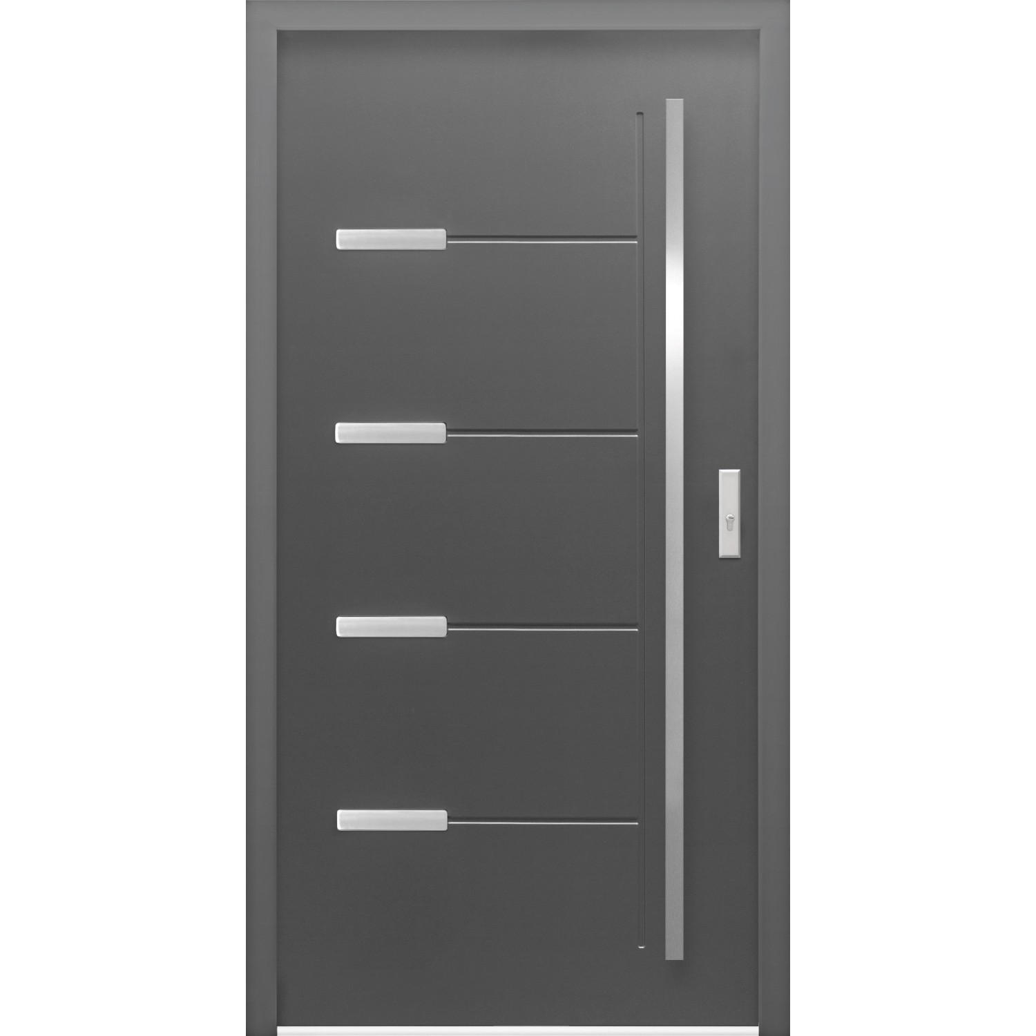 Sicherheits-Haustür ThermoSpace Oslo Prime RC2 Anthrazit 100 x 210 cm Anschlag R von Splendoor Thermospace