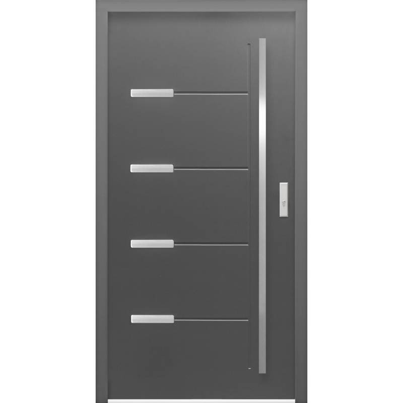Sicherheits-Haustür ThermoSpace Oslo Prime RC2 Anthrazit 100 x 210 cm Anschlag R von Splendoor Thermospace