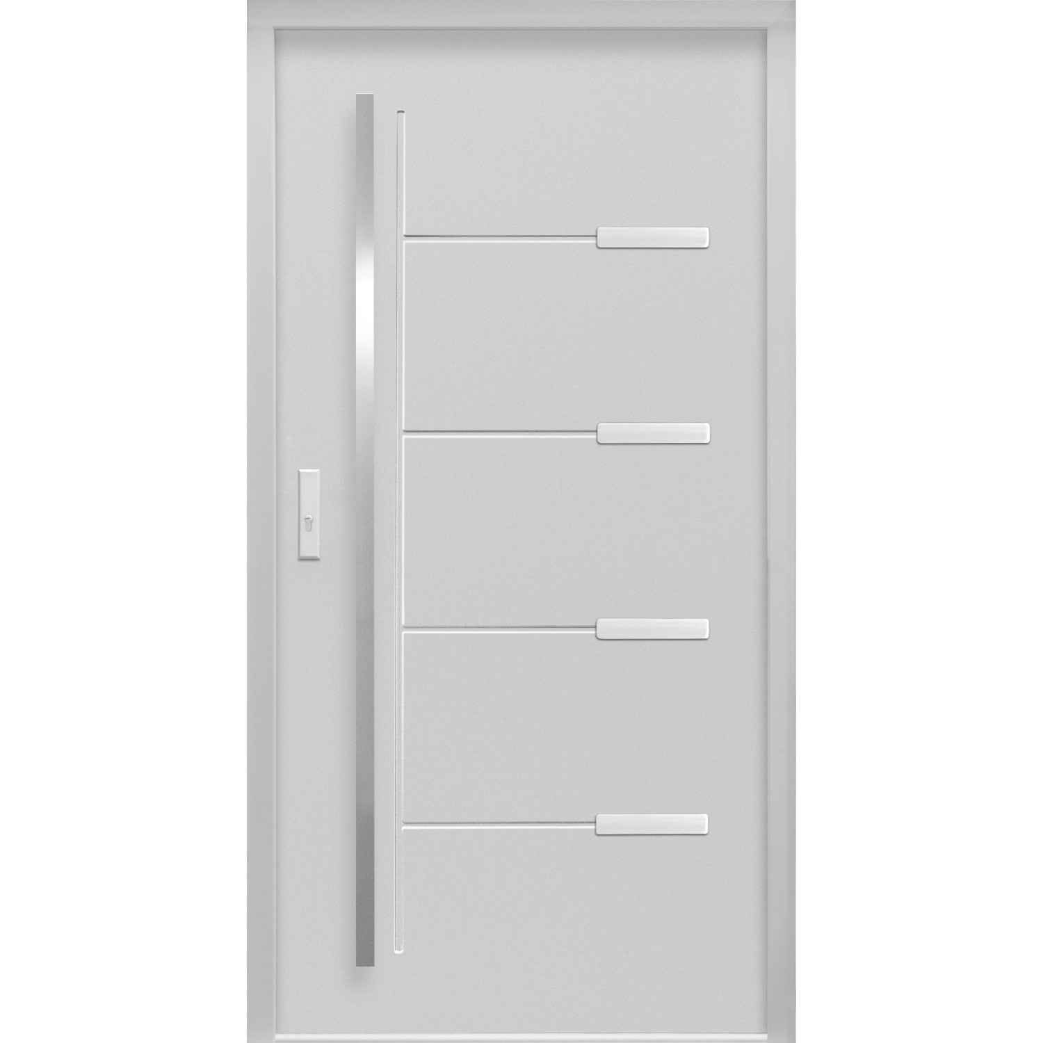 Sicherheits-Haustür ThermoSpace Oslo Prime RC2 Grau 110 x 210 cm Anschlag L von Splendoor Thermospace