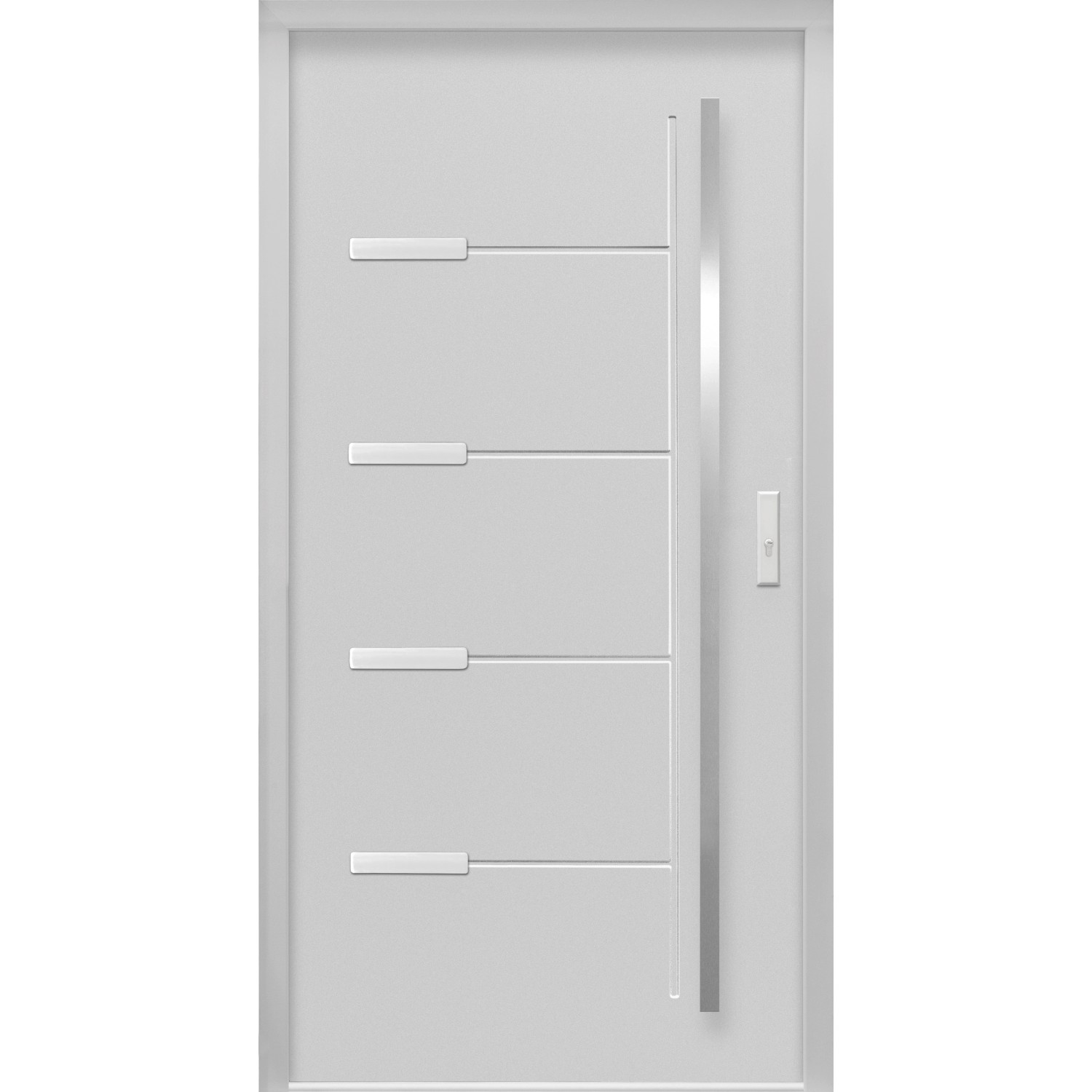 Sicherheits-Haustür ThermoSpace Oslo Prime RC2 Komfort Grau 110 x 210 cm R von Splendoor Thermospace